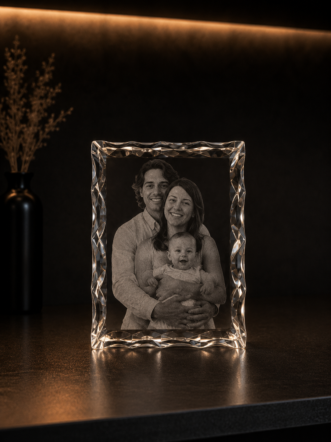 Glasform 16/17 mit Gravur